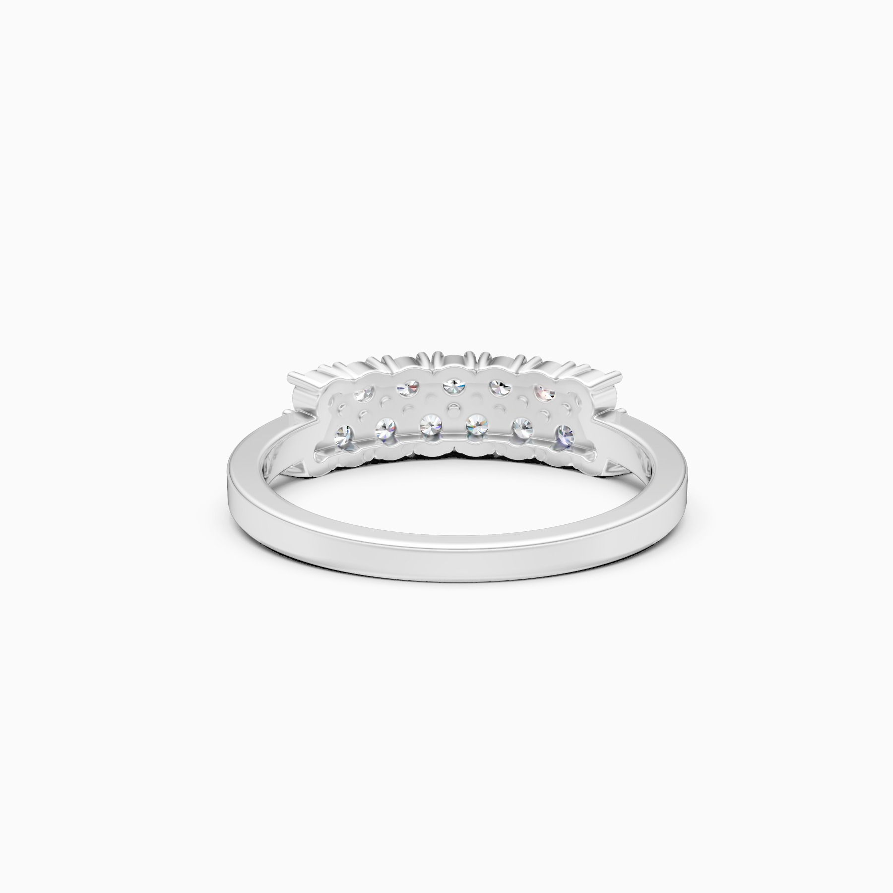 Two Row Lab Grown Diamond Anniversary Ring